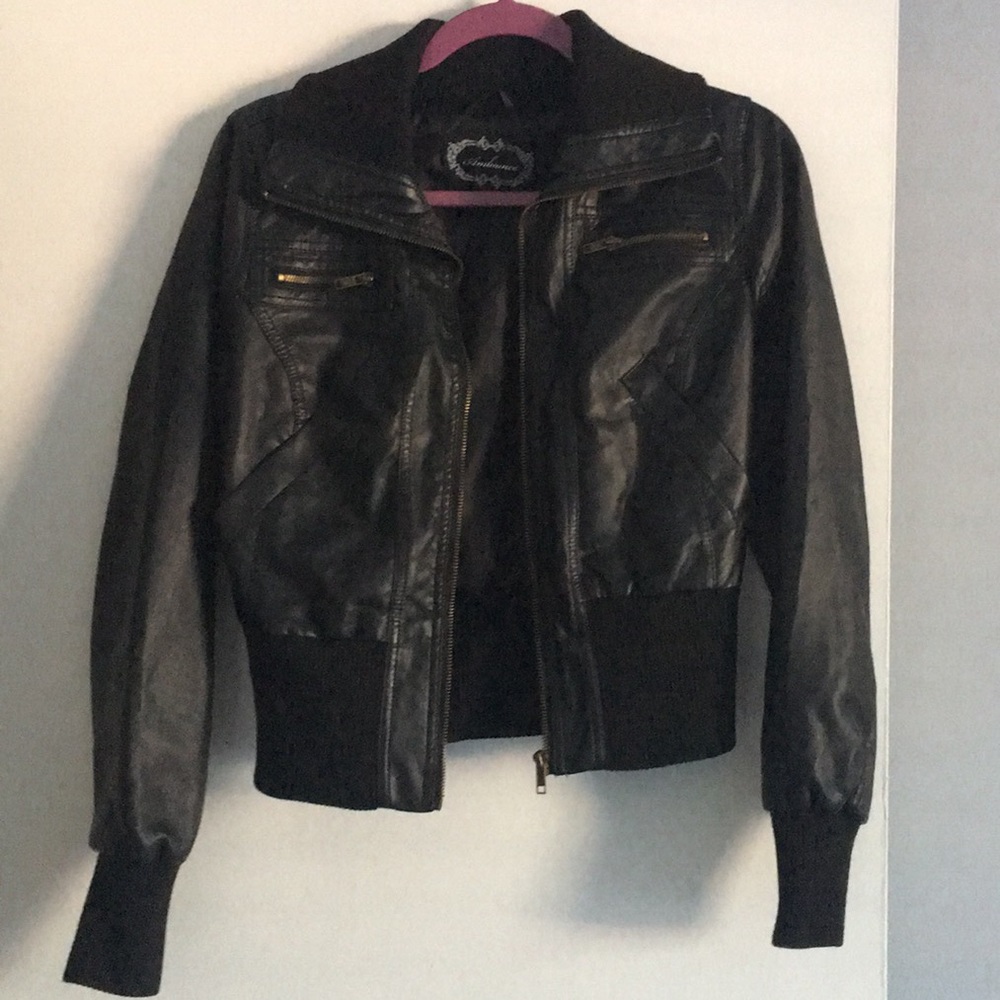 Faux Leather Moto Jacket